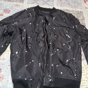 Black and white wind breaker